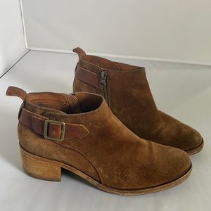 Kork-Ease Mesa Suede Ankle Boot - Rum Siena Brown (S)